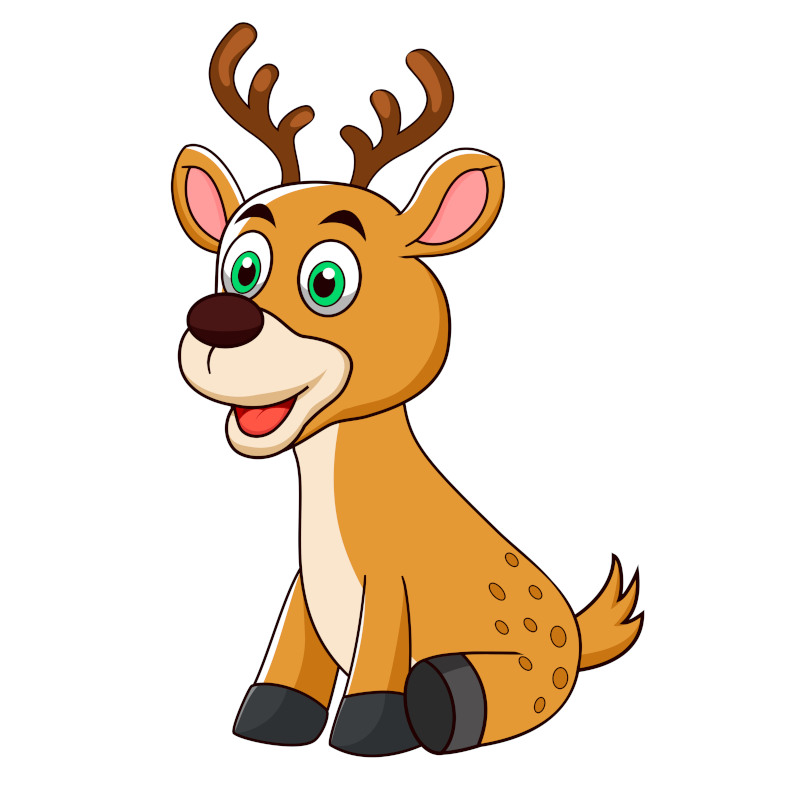 Deer Illustration in Multiple Colors